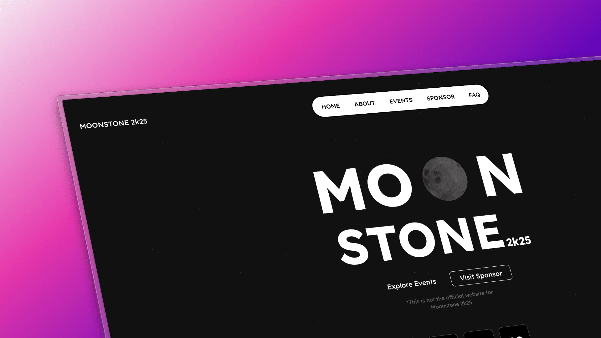 Moonstone 2K25 - College Festival Website